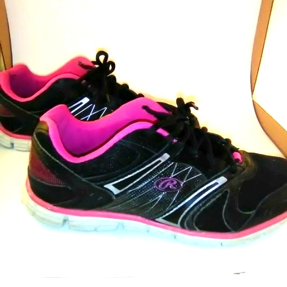 Rawlings Shoes - 💟 Rawlings Black & Pink Sneakers